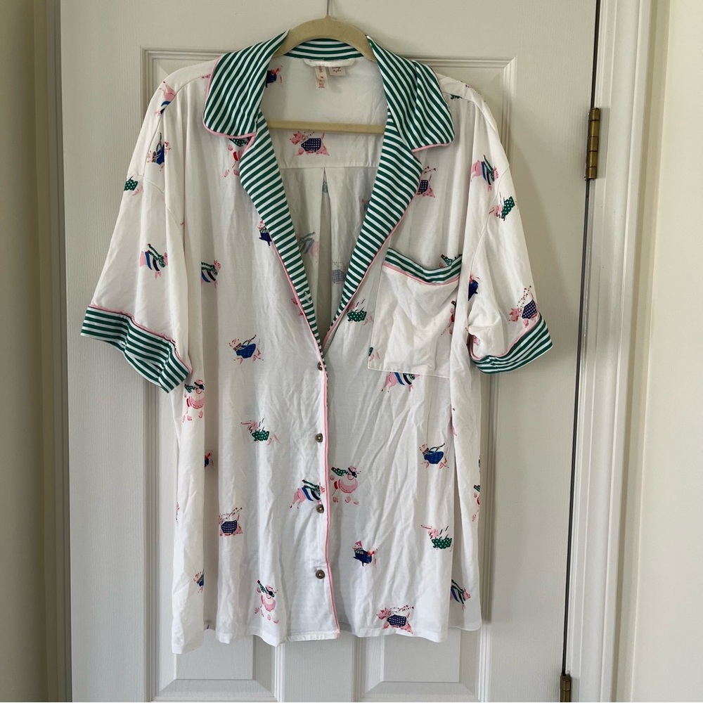 Anthropologie LyreBird ModaLuxe Pajama Top and Shorts Emily Taylor Design Sz XL - Picture 2 of 16